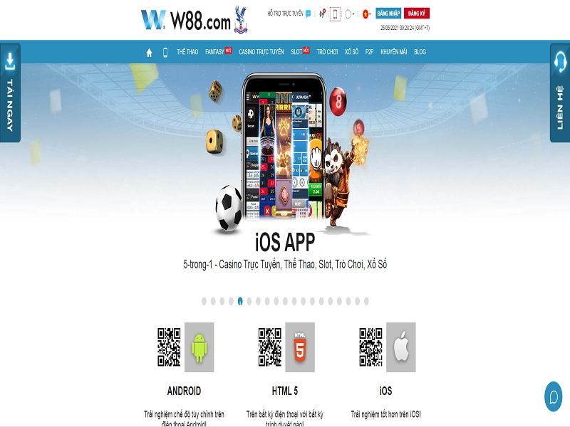 Hướng dẫn cách chơi casino trực tuyến thông qua ứng dụng W88 di động