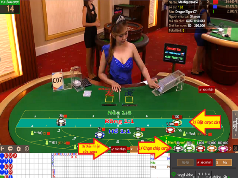 Hướng dẫn cách chơi Rồng Hổ online tại nhà cái casino FB88