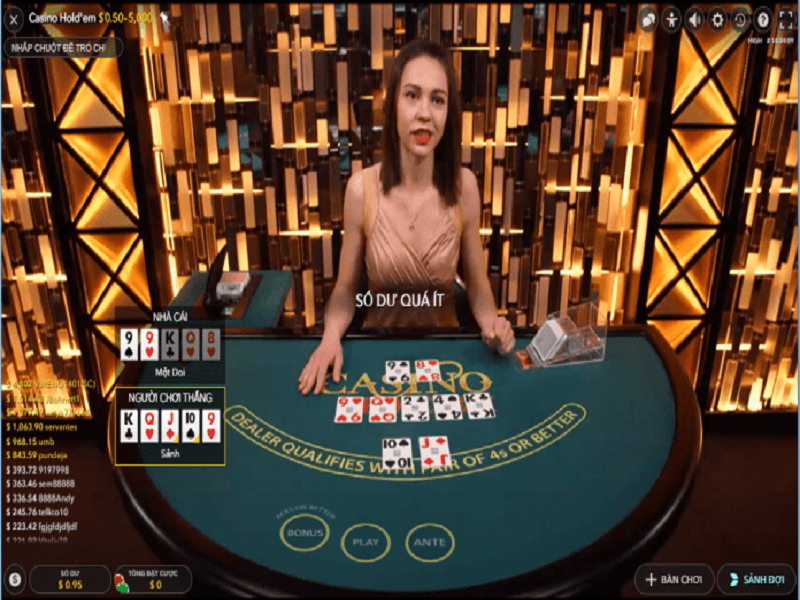 Hướng dẫn chơi bài Poker tại nhà cái Live Casino House
