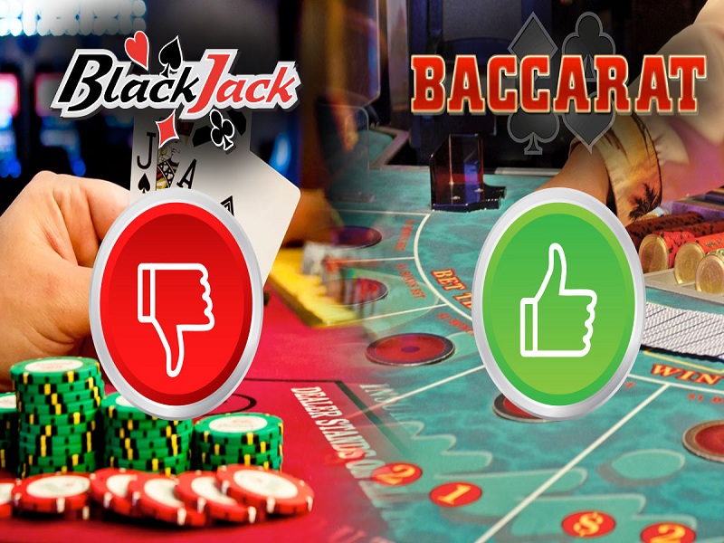 So sánh giữa trò chơi Baccarat và Blackjack – Điểm giống và khác nhau