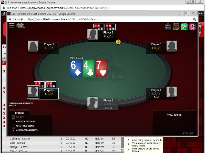 Hướng dẫn chơi Poker online tại nhà cái casino 138bet chi tiết nhất