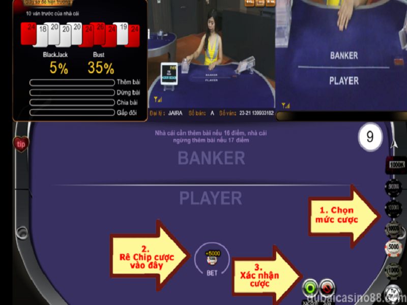 Hướng dẫn chơi xì dách Blackjack online tại nhà cái casino Dubai Palace
