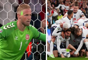 UEFA phạt Anh vụ 'đèn laser' chiếu vào thủ môn Đan Mạch tại bán kết Euro 2020