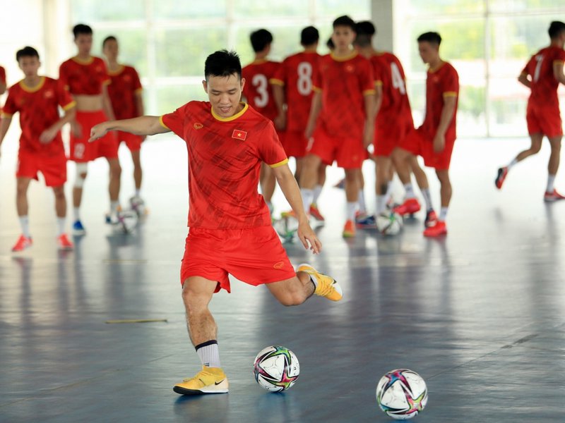Tuyển Futsal Việt Nam tích cực tập luyện trước trận giao hữu với Tây Ban Nha